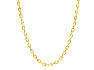 GURHAN, GURHAN Mens Gold Link Long Necklace, 5.5mm Oval, 24" Long, with No Stone
