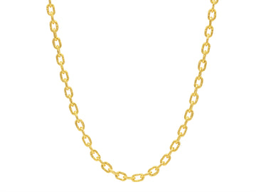 GURHAN, GURHAN Mens Gold Link Long Necklace, 2.5x5mm Oval Links, 24" Long
