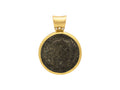 GURHAN, GURHAN Mens Gold Pendant Pendant, 26mm Round, with Coin and Diamond