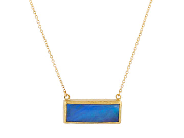 GURHAN, GURHAN Rune Gold Bar Necklace,  with Opal