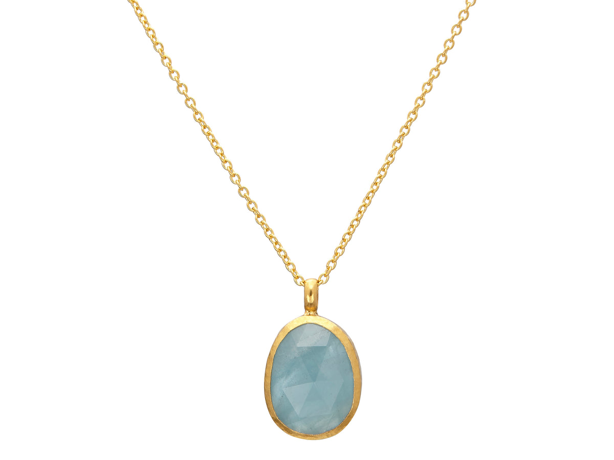 GURHAN, GURHAN Elements Gold Pendant Necklace,  with Aquamarine