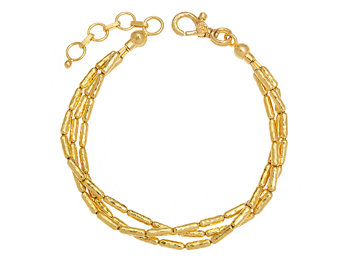 GURHAN, GURHAN Vertigo Gold Multi-Strand Bracelet, Triple, with No Stone