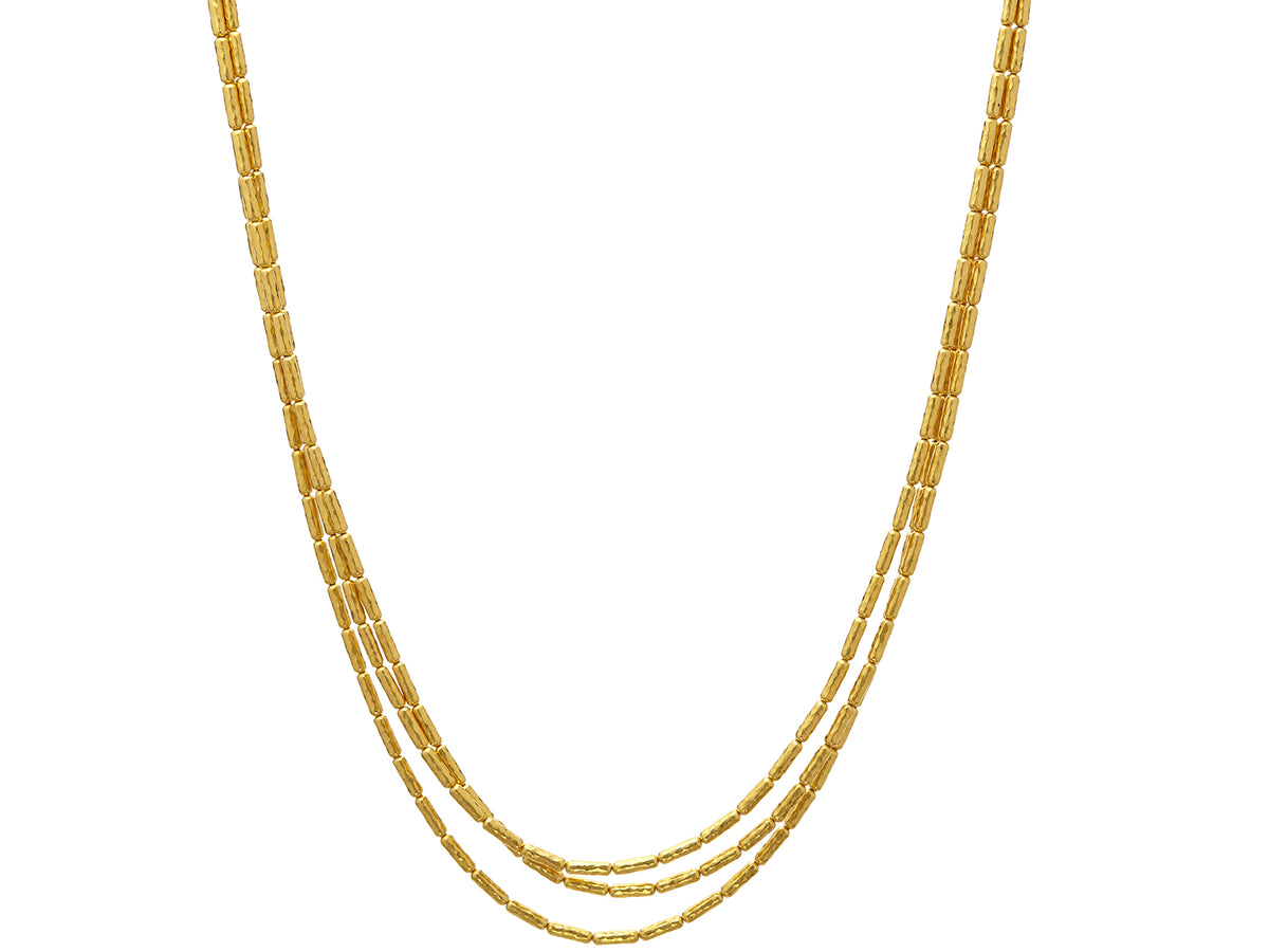 GURHAN, GURHAN Vertigo Gold Multi-Strand Necklace, Triple Plain, with No Stone