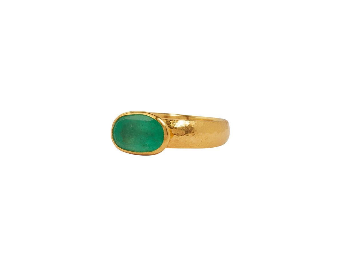GURHAN, GURHAN Prism Gold Stone Ring,  with Emerald