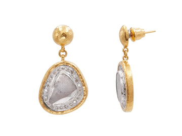 GURHAN, GURHAN Elements Gold Drop Earrings,  with Diamond