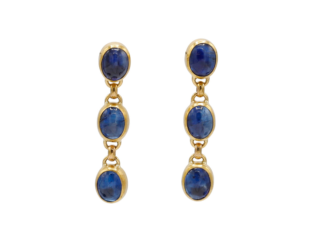 GURHAN, GURHAN Rune Gold Drop Earrings,  with Kyanite