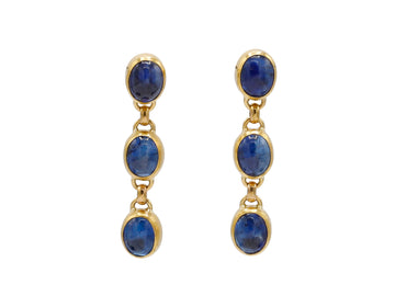 GURHAN, GURHAN Rune Gold Drop Earrings,  with Kyanite
