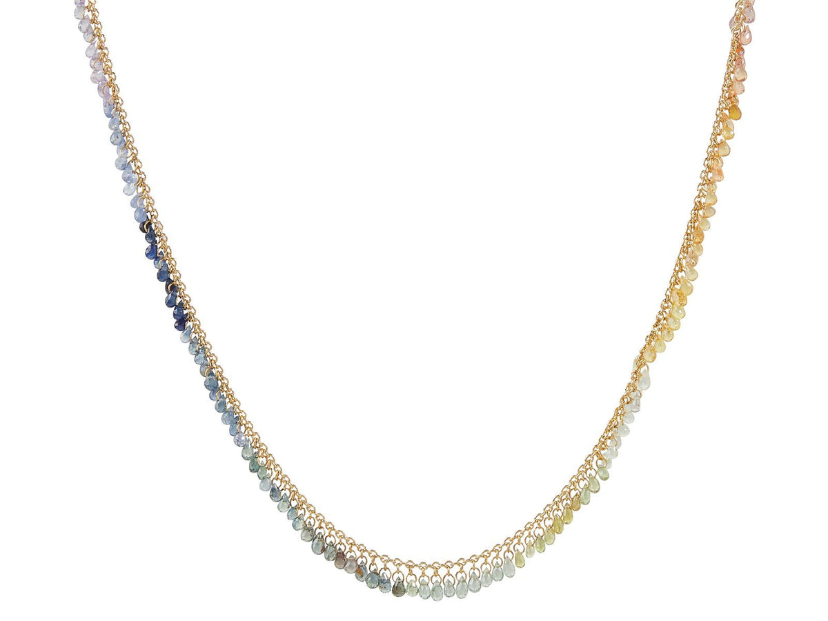 GURHAN, GURHAN Dew Hue Gold Charm Necklace,  with Sapphire