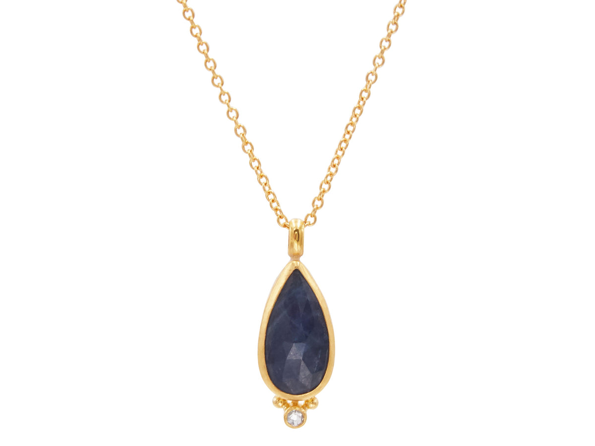 GURHAN, GURHAN Prism Gold Pendant Necklace,  with Sapphire