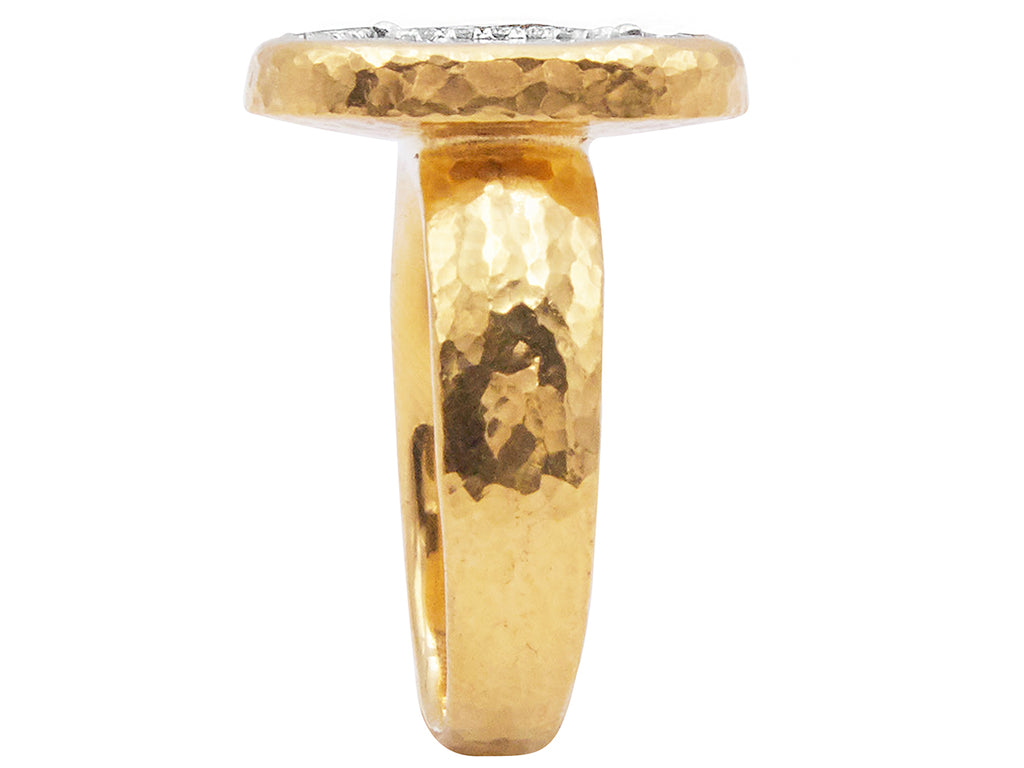 GURHAN, GURHAN Elements Gold Stone Ring, Amorphous, with Diamond