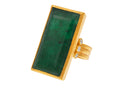 GURHAN, GURHAN Prism Gold Stone Ring, Large Rectangle, with Emerald and Diamond