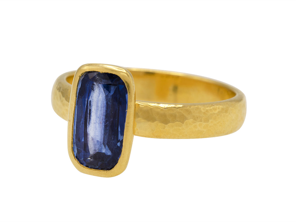 GURHAN, GURHAN Prism Gold Center Stone Ring, Rectangle, with Kyanite