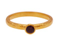 GURHAN, GURHAN Prism Gold Center Stone Ring, 4mm Round on Thin Bank, with Topaz