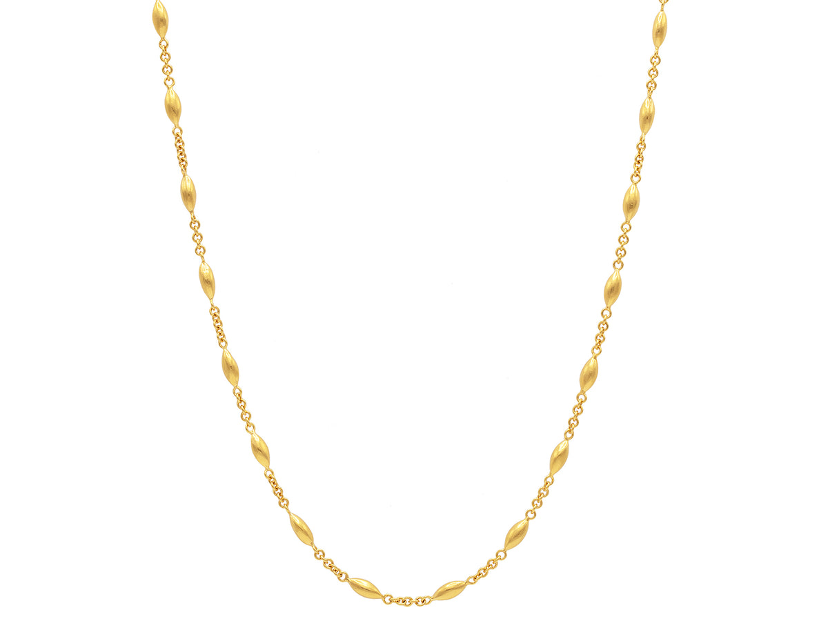 GURHAN, GURHAN Olive Gold Station Short Necklace, Thin Chain, with No Stone
