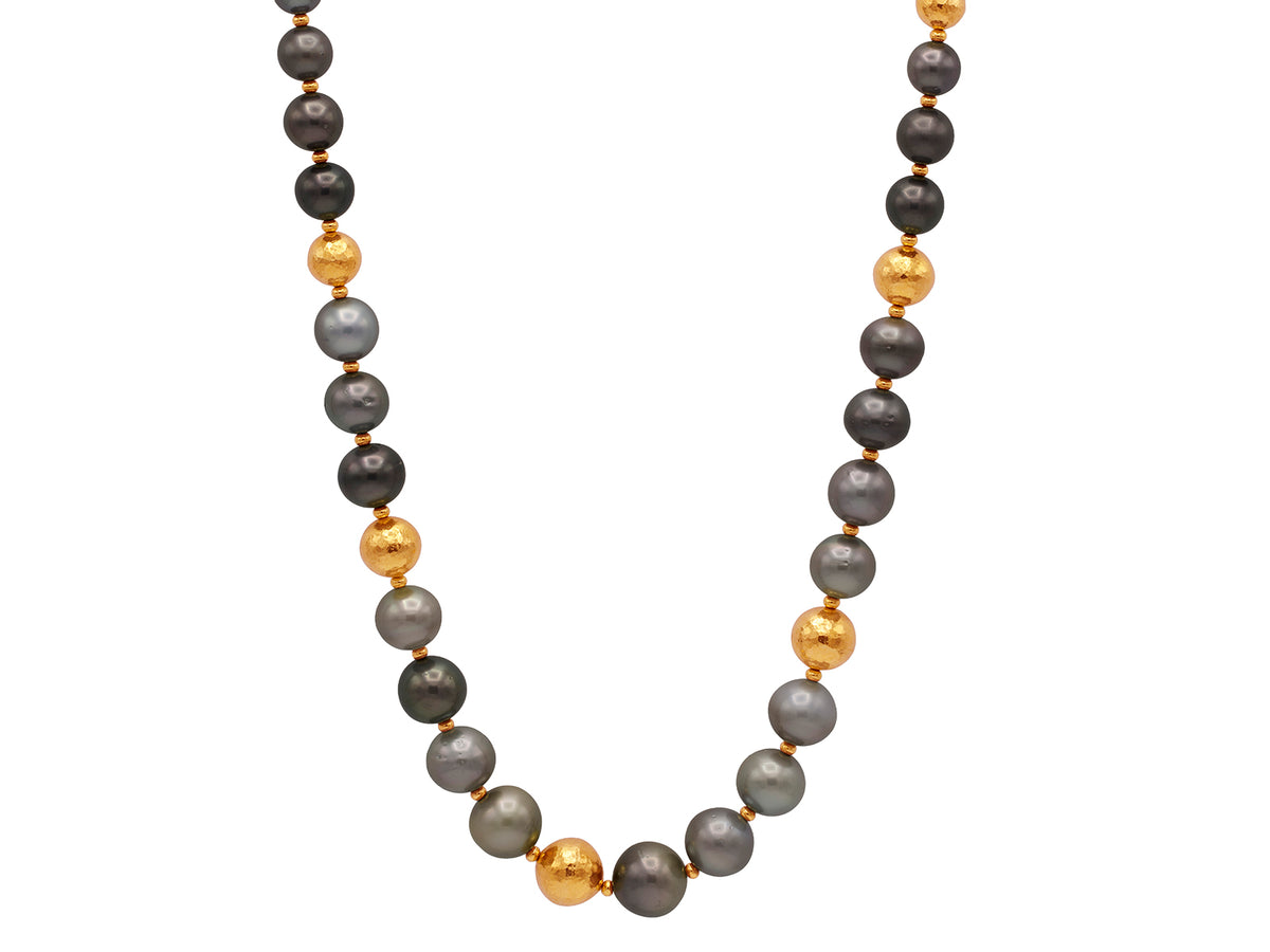 GURHAN, GURHAN Oyster Gold All Around  Necklace, Gold Balls, with Pearl