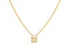 GURHAN, GURHAN Pointelle Gold Cluster Pendant Necklace, Small Square Grid, with Diamond