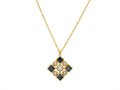 GURHAN, GURHAN Pointelle Gold Pendant Necklace, 23mm Square, with Topaz and Diamond