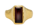 GURHAN, GURHAN Prism Gold Center Stone Ring, 14x7mm Rectangle, with Garnet