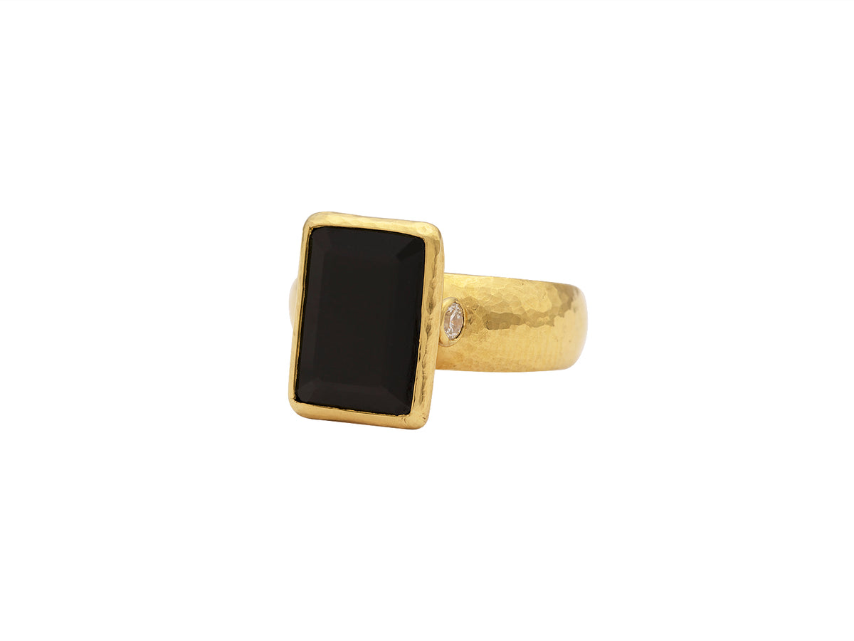 GURHAN, GURHAN Prism Gold Stone Cocktail Ring, 14x10mm Rectangle, with Sapphire