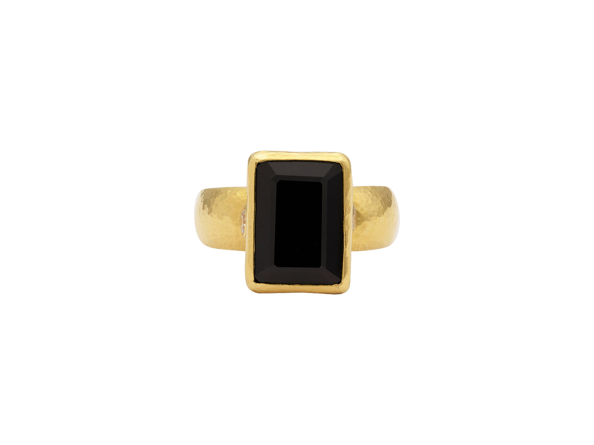 GURHAN, GURHAN Prism Gold Stone Cocktail Ring, 14x10mm Rectangle, with Sapphire