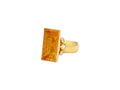 GURHAN, GURHAN Prism Gold Stone Cocktail Ring, 20x10mm Rectangle, with Citrine and Diamond