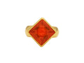 GURHAN, GURHAN Prism Gold Stone Cocktail Ring, 14mm Square, with Mexican Opal and Diamond