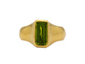 GURHAN, GURHAN Prism Gold Stone Cocktail Ring, 12x6mm Rectangle with Graduated Band, with Peridot