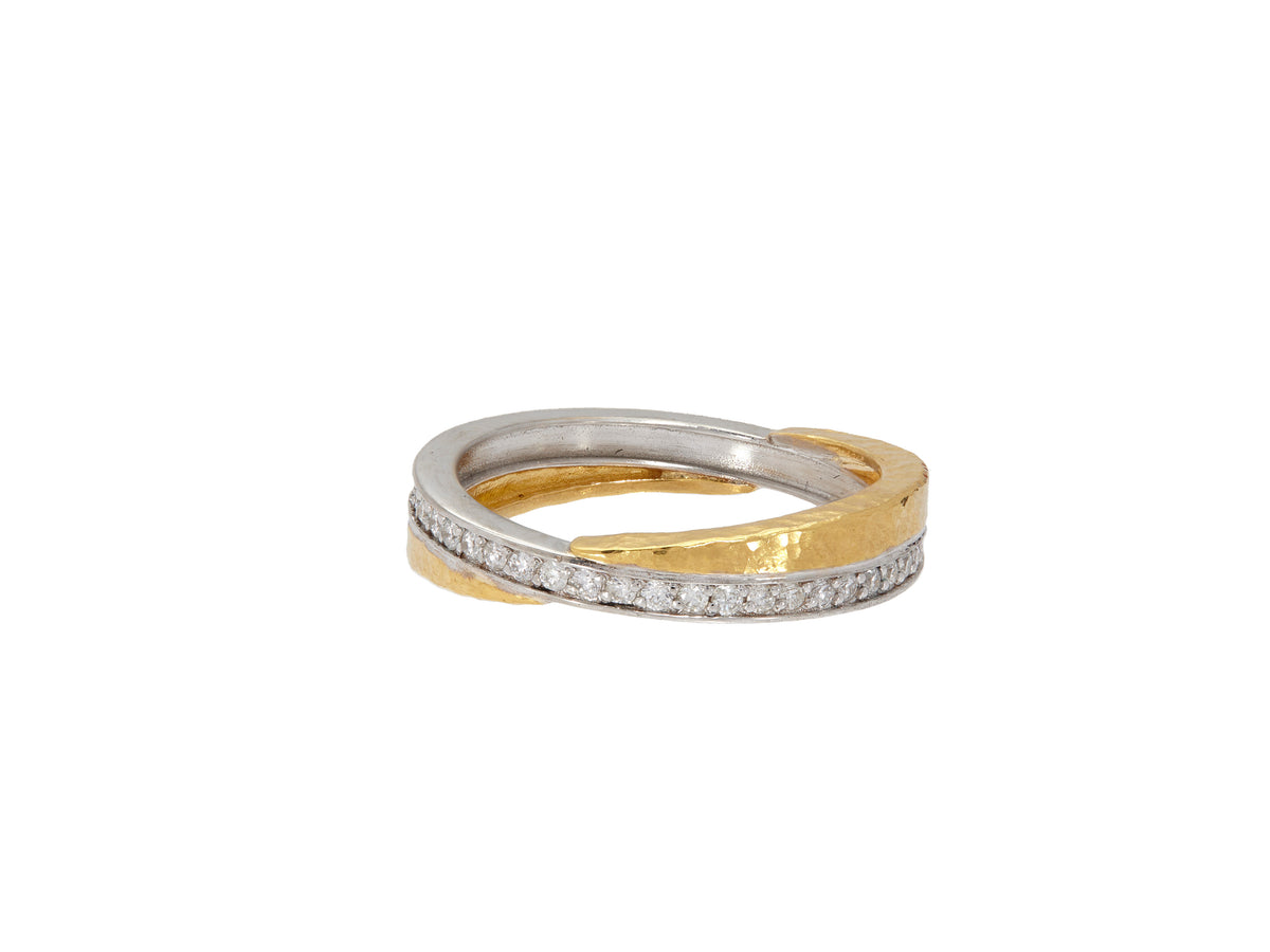 GURHAN, GURHAN Duet Gold Band Ring,  with Diamond