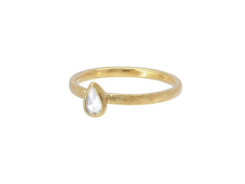 GURHAN, GURHAN Skittle Gold Stacking Ring,  with Diamond
