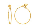 GURHAN, GURHAN Rain Gold Post Hoop Earrings, Gold Tube Beads, Ruby Accents