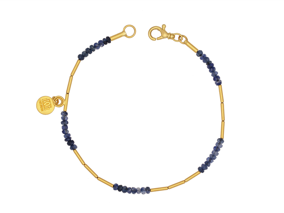 GURHAN, GURHAN Rain Gold  Single Strand Bracelet, Stone Clusters, with Sapphire