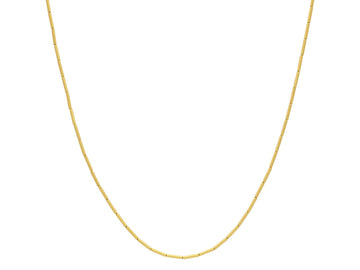 GURHAN, GURHAN Rain Gold Single Strand Short Necklace, Thin Gold Tubes, Pearl Accents