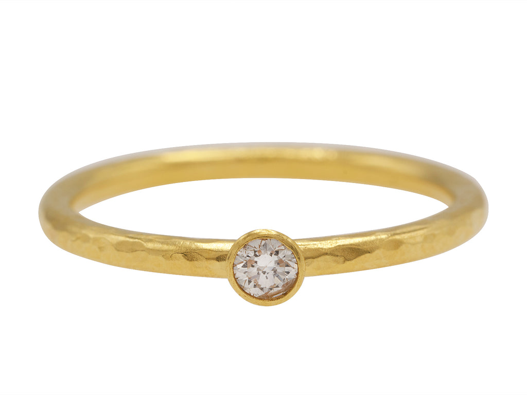 GURHAN, GURHAN Rain Gold Diamond Stacking Ring, 3mm Round Stone