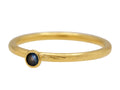GURHAN, GURHAN Rain Gold Stone Stacking Ring, 3mm Round, Sapphire