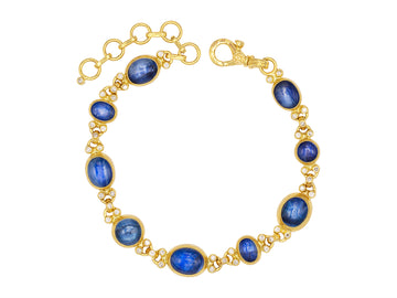 GURHAN, GURHAN Rune Gold All Around Statement Bracelet, Butterfly Links, with Kyanite and Diamond