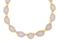 GURHAN, GURHAN Rune Gold All Around Short Necklace, Mixed Shape Cabochon, with Chalcedony and Diamond