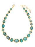 GURHAN, GURHAN Rune Gold All Around Necklace, with Turquoise