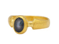 GURHAN, GURHAN Rune Gold Center Stone Cocktail Ring, 8x6mm Oval, with Sapphire