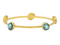 GURHAN, GURHAN Rune Gold Stacking Bangle Bracelet, Oval Stations, with Turquoise