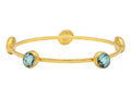 GURHAN, GURHAN Rune Gold Stacking Bangle Bracelet, Oval Stations, with Turquoise