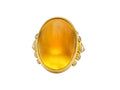 GURHAN, GURHAN Rune Gold Stone Cocktail Ring, 30x22mm Oval, with Citrine and Diamond