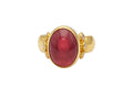 GURHAN, GURHAN Rune Gold Stone Cocktail Ring, 15x12mm Oval, with Tourmaline and Diamond
