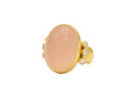 GURHAN, GURHAN Rune Gold Stone Cocktail Ring, 22x16mm Oval, with Quartz and Diamond