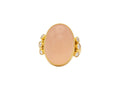 GURHAN, GURHAN Rune Gold Stone Cocktail Ring, 22x16mm Oval, with Quartz and Diamond