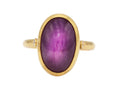GURHAN, GURHAN Rune Gold Stone Cocktail Ring, 11x9mm Oval, with Ruby and Diamond