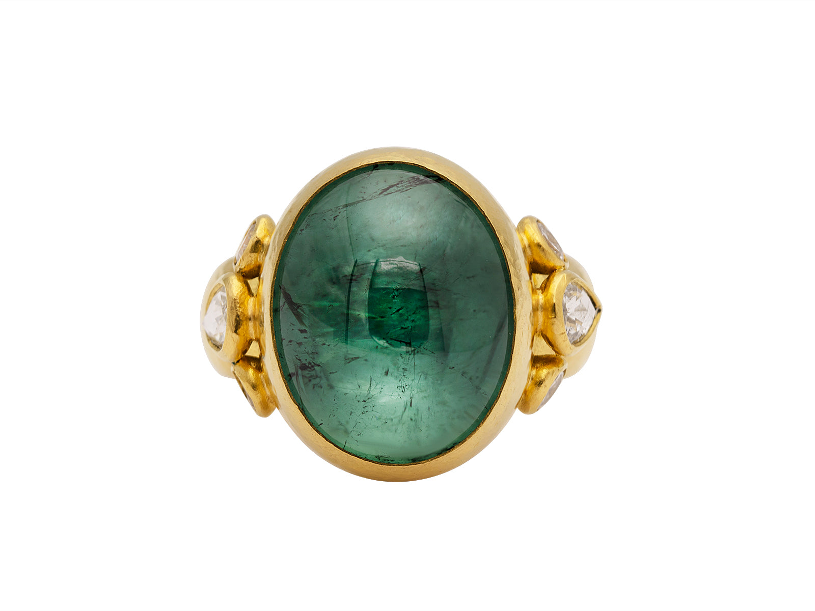 GURHAN Rune Gold Stone Cocktail Ring, 17x14mm Oval, with Tourmaline an