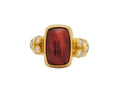 GURHAN, GURHAN Rune Gold Stone Cocktail Ring, 15x11mm Rectangle, with Tourmaline and Diamond
