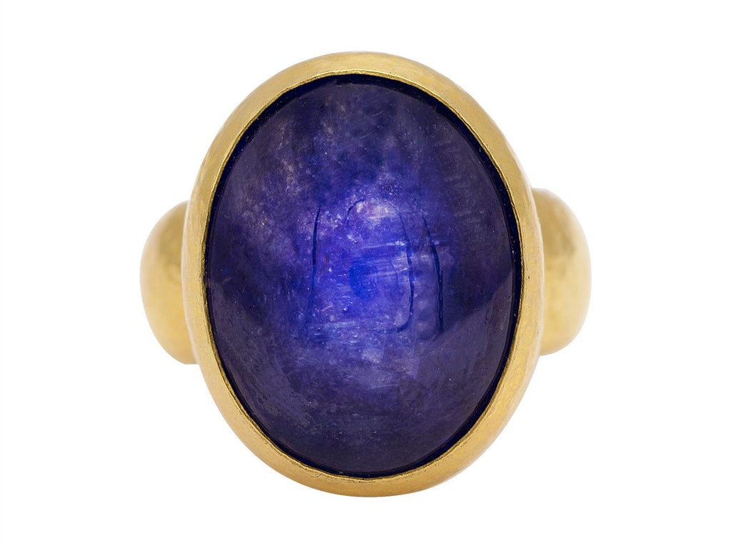 GURHAN, GURHAN Rune Gold Tanzanite Cocktail Ring, 21x17mm Oval