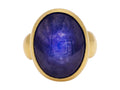 GURHAN, GURHAN Rune Gold Stone Cocktail Ring, 21x17mm Oval, with Tanzanite