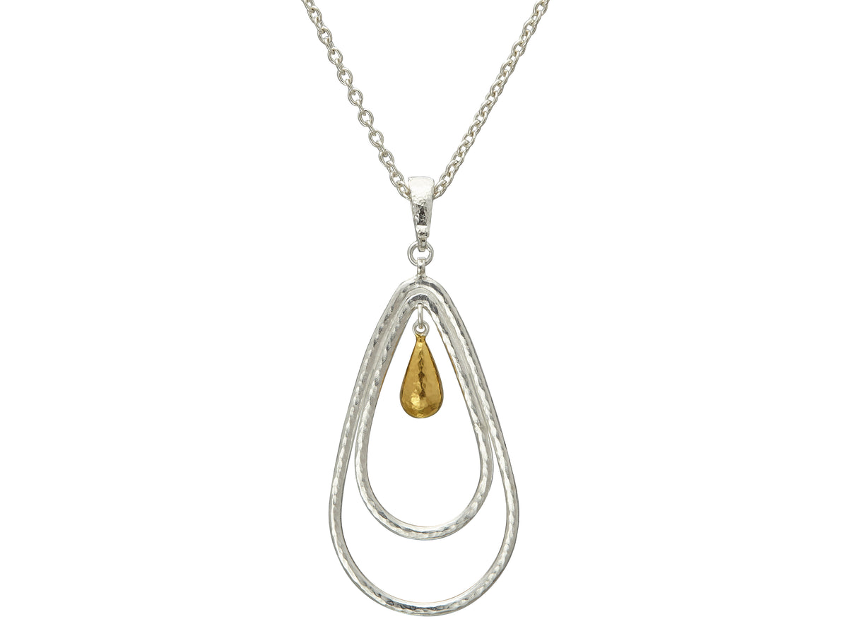 GURHAN, GURHAN Spell Sterling Silver Pendant Necklace,  with No Stone & Gold Accents